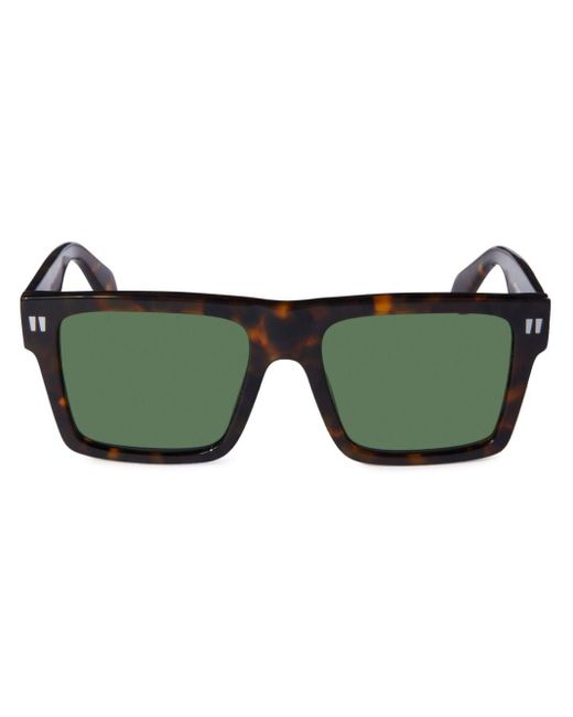 Off-White c/o Virgil Abloh Green Lawton Square-frame Sunglasses for men