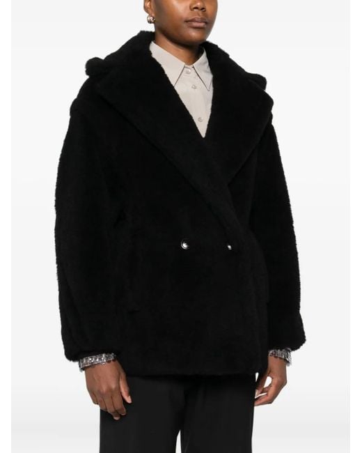 Max Mara Black Button-Fastening Jacket