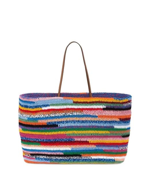 Miu Miu Red Striped Shoulder Bag