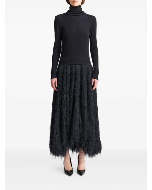 16Arlington Black Itta Midi Dress