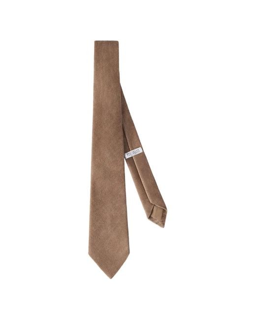 Brunello Cucinelli White Fluid Corduroy Tie
