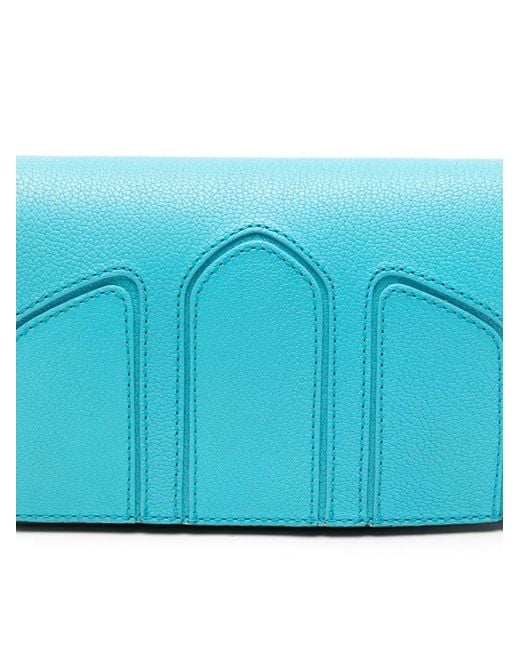 Delage Blue Sac À Bandoulière En Cuir Grainé