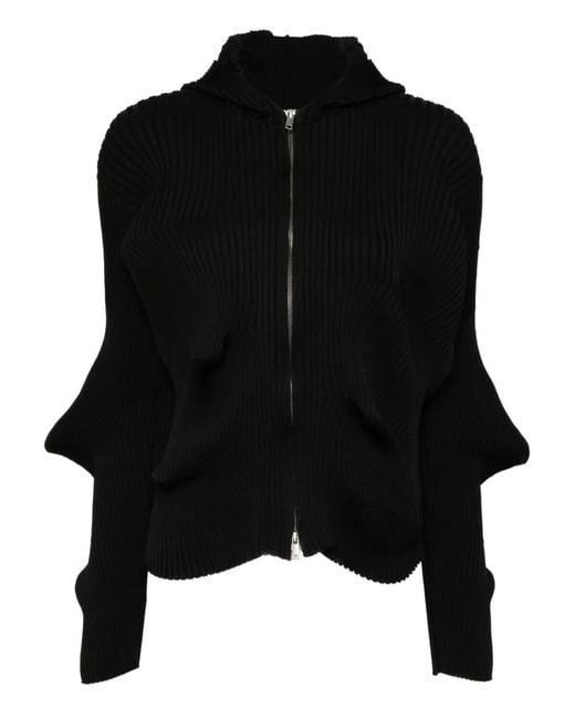 JNBY Black Mid-Length Hooded Jacket