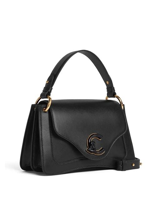 Coccinelle Black Small C-Me Logo-Appliqué Cross Body Bag