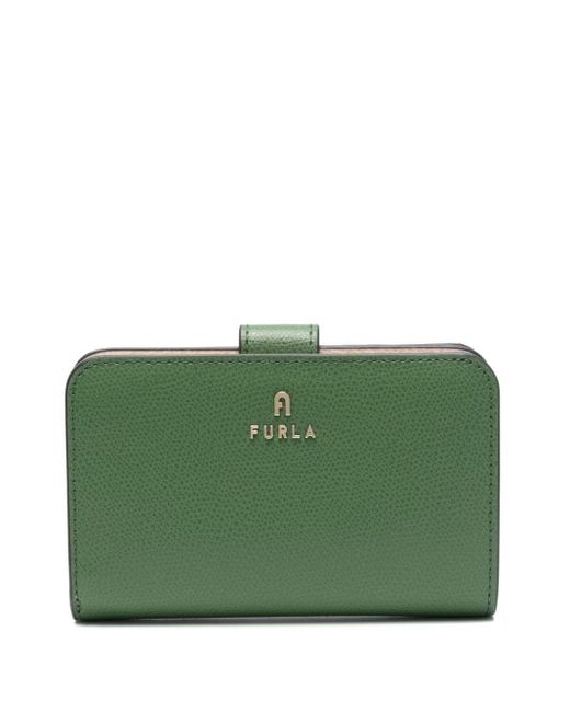 Furla Green Camelia Grained Leather Wallet