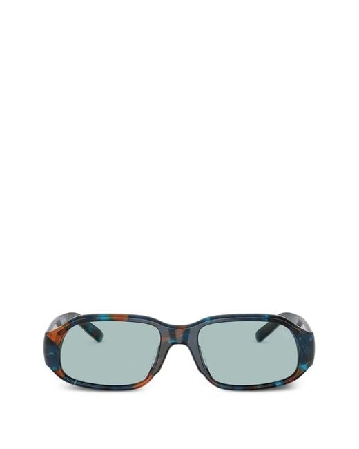 DIESEL Green Tortoiseshell-Effect Rectangle-Frame Sunglasses