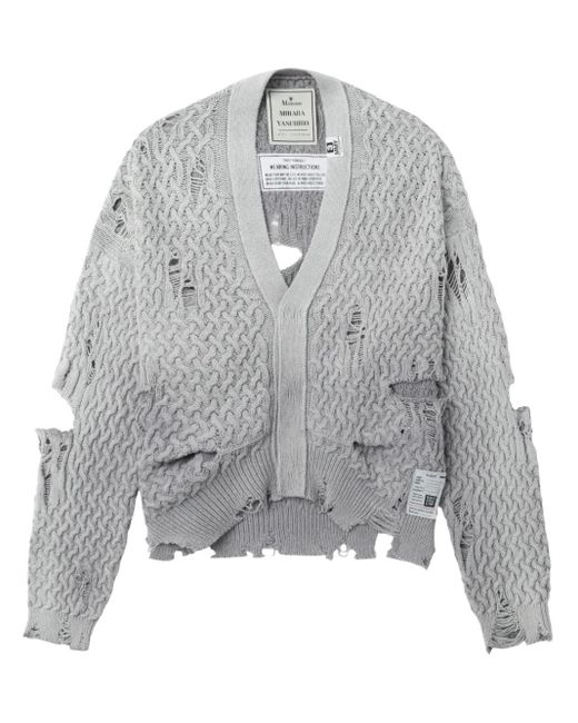 Maison Mihara Yasuhiro ダメージディテール カーディガン Gray