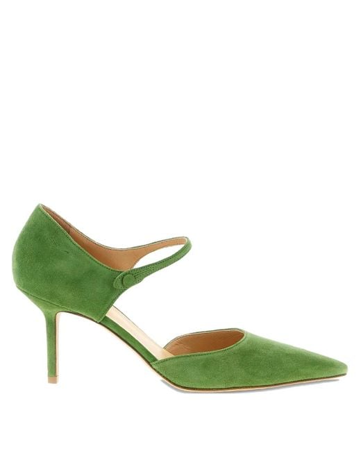 Francesco Russo Green 55Mm Pointed-Toe Heeled Pumps