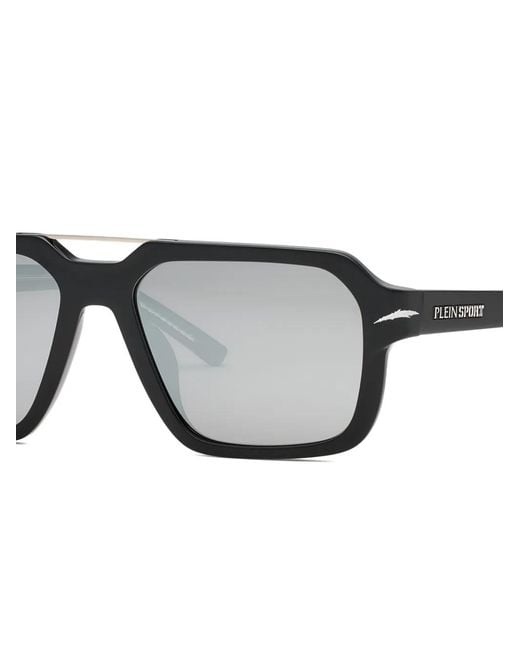 Philipp Plein Black Flame Square-Frame Sunglasses for men