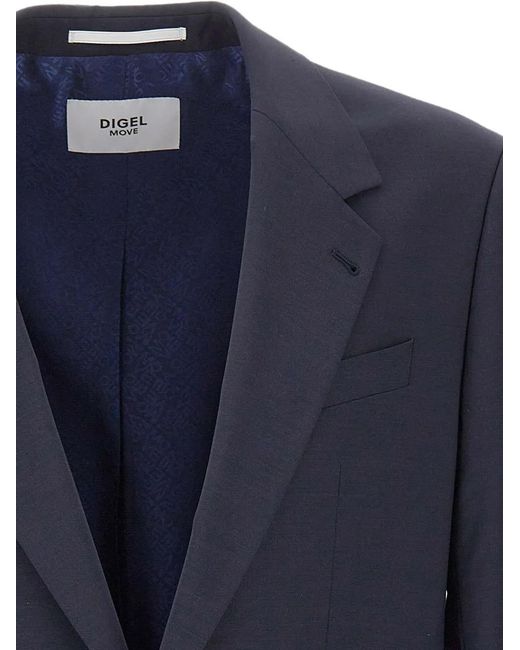 DIGEL Blue Blazer Baxter À Simple Boutonnage for men