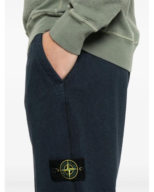 Stone Island Trainingsbroek Met Compass-Logopatch in het Blue voor heren