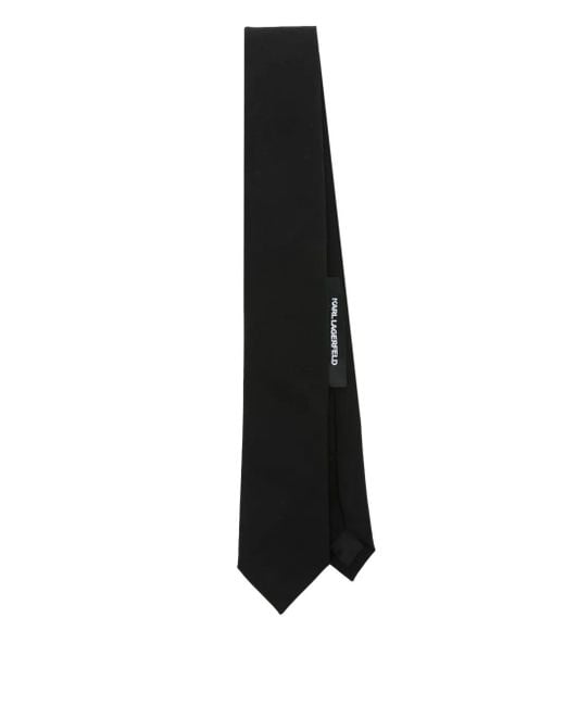 Karl Lagerfeld Krawatte mit Logo-Patch in Black für Herren