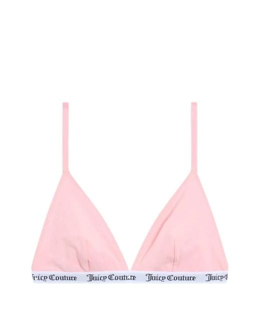 Juicy Couture Pink Soutien-Gorge Triangle À Bande Logo