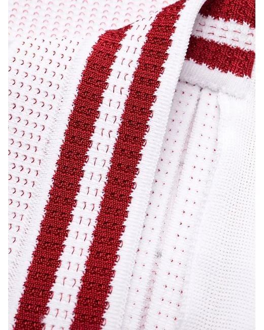 Balmain Red Ribbed-Knit Bodycon Dress