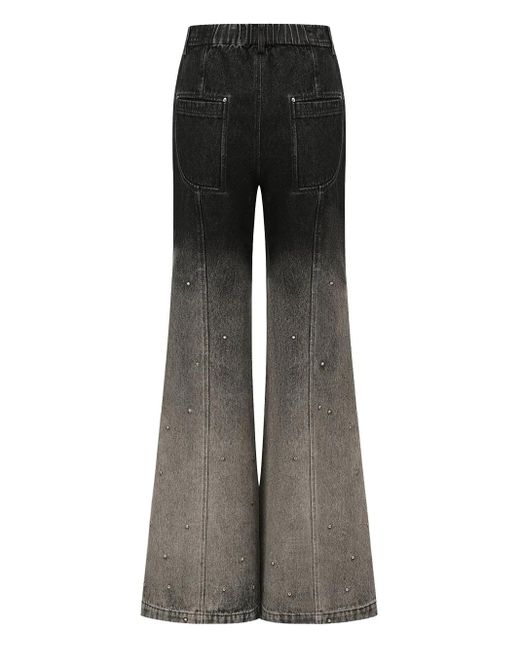 Oude Waag Gray Gradient-Print Flared Trousers