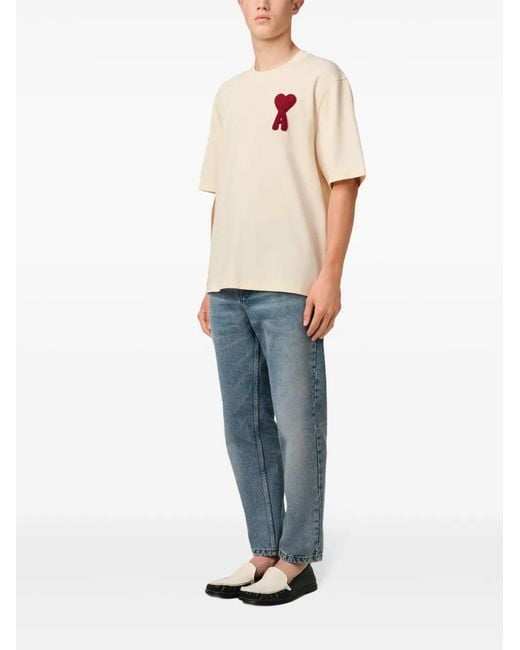 AMI White Patch T-Shirt for men