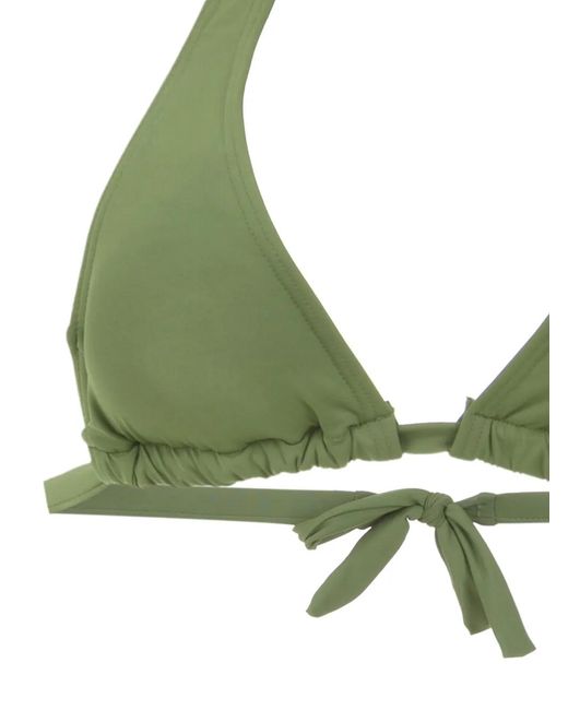 Amir Slama Green Plain Bikini Set