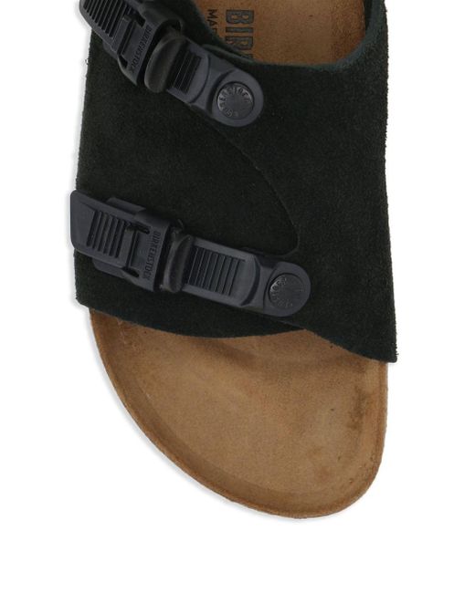 Birkenstock Black Adjustable Straps Suede Sandals