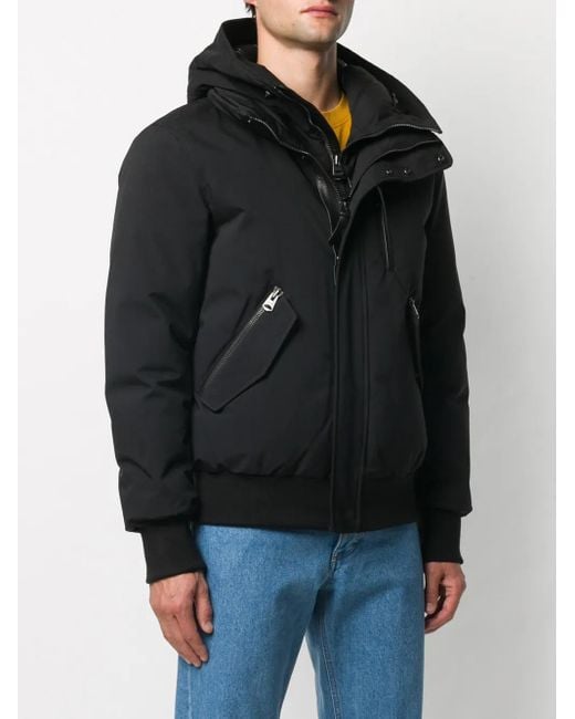 Mackage Black Dixon Hooded Down Jacket for men