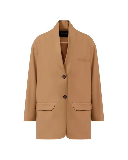 Fabiana Filippi Brown Buttoned Blazer