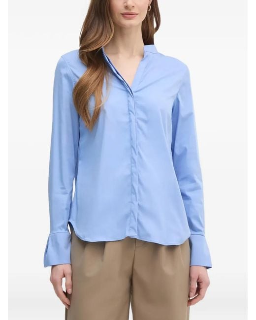 Mos Mosh Mmmatthea Button-Down Blouse in het Blue