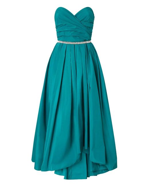 Pinko Women's Blue Strapless Gathered Dress - web.rendeth15.com