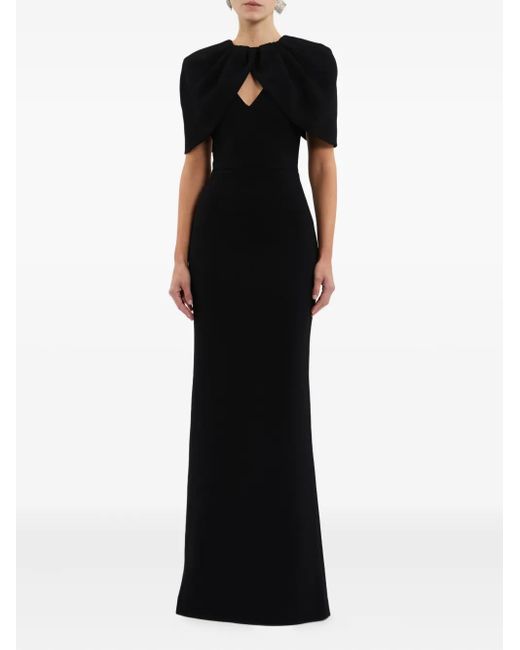 Rebecca Vallance Black Cameron Maxikleid Mit Cape-Ausschnitt