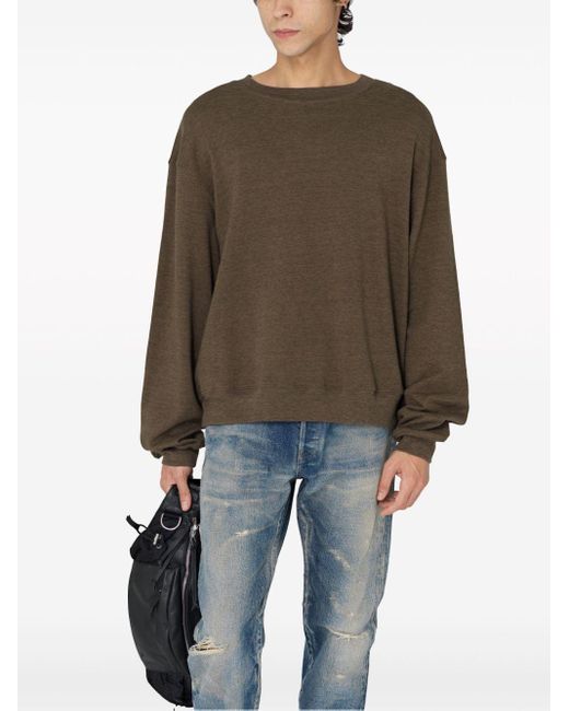 John Elliott Brown Vintage Melange Cotton Sweatshirt for men