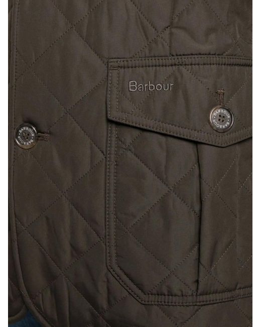 Barbour Brown Lutz Quilted Jacket for men