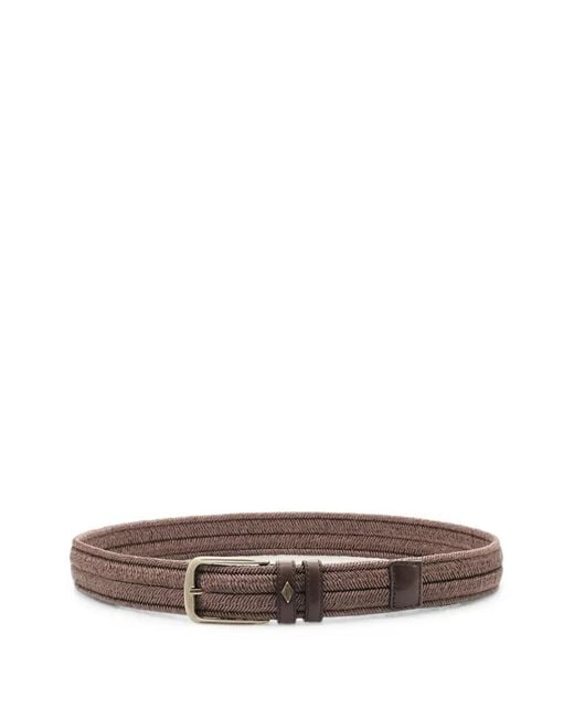 Lottusse Brown Nastro Braided Belt for men