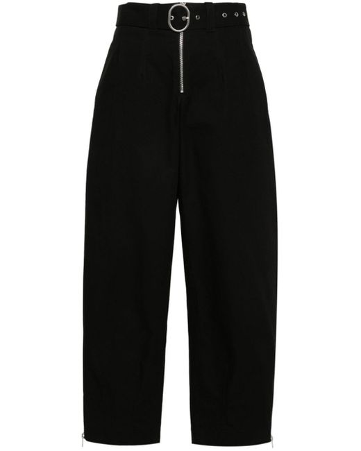 Jil Sander Black Straight-leg Organic Cotton Trousers