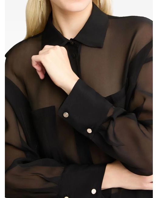 Liu Jo Black Organza Shirt