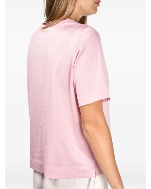 Gran Sasso Pink T-Shirt À Col Rond
