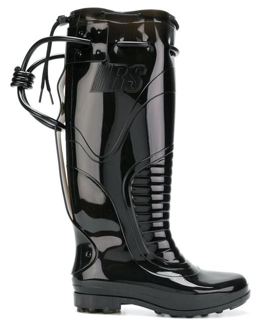 Raf Simons Black Future Wellington Boots for men