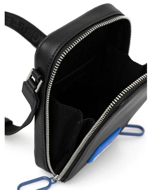 Karl Lagerfeld Crossbodytas Met Ritssluiting En Logoplakkaat in het Black