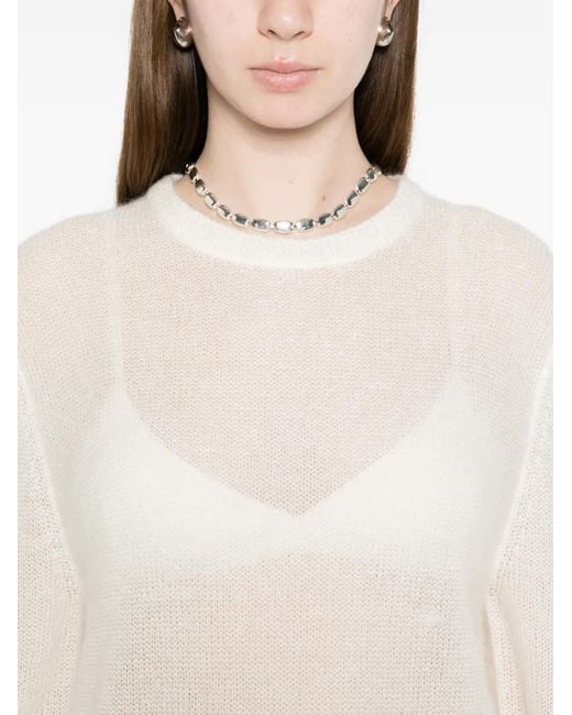 Totême  White Crew-Neck Sweater