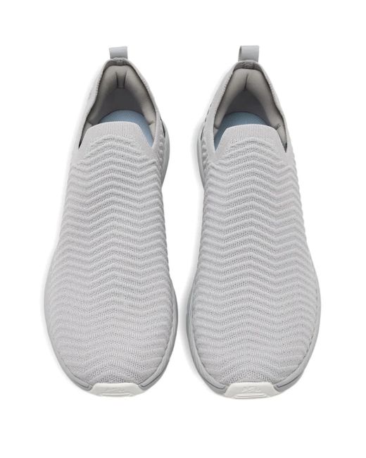 Athletic Propulsion Labs White Techloom Traveler Slip-On Knitted Sneakers for men