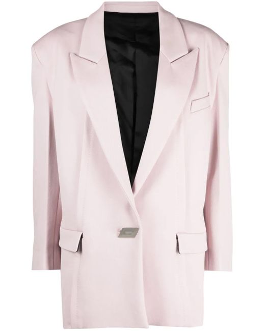 The Attico Pink Single-Breasted Blazer