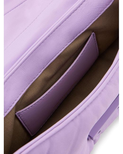 Sac porté épaule à plaque logo Emporio Armani en coloris Purple