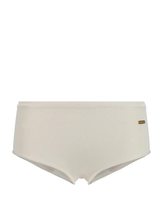 Tom Ford Natural Logo-Plaque Stretch-Jersey Briefs