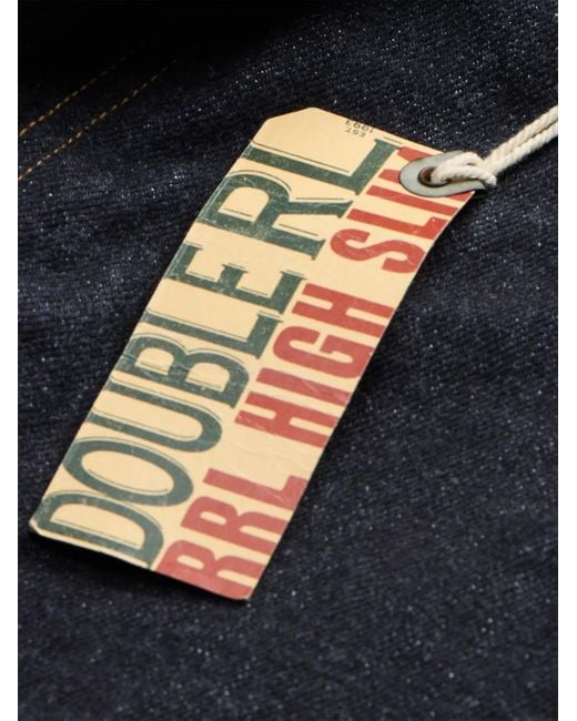 RRL Blue Logo-Patch Slim-Fit Jeans for men