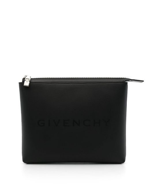 Givenchy Black 4g-motif Clutch Bag for men