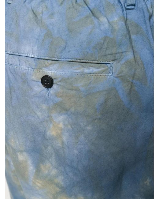 Paura Bermudas Mit Batikmuster in Blue für Herren