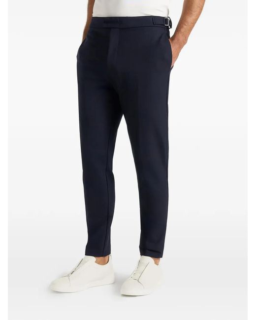 Manière De Voir Blue Aiden Slim-Fit Trousers for men