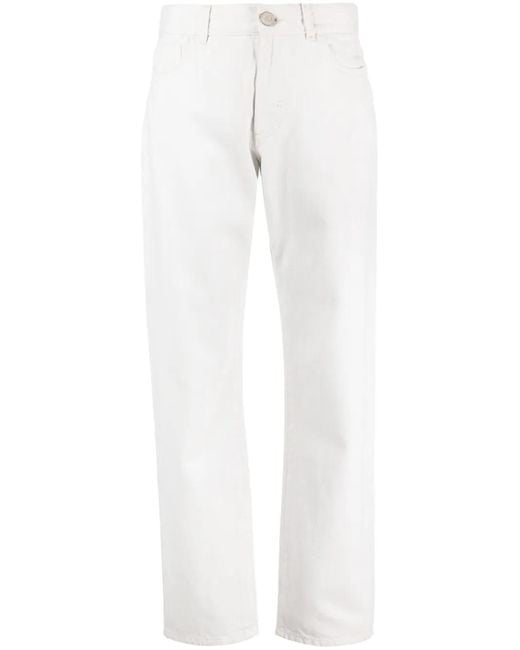Moorer Straight Jeans in het White