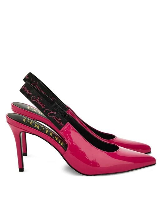 Versace Jeans Couture Pink Slingback Pointed-Toe Pumps