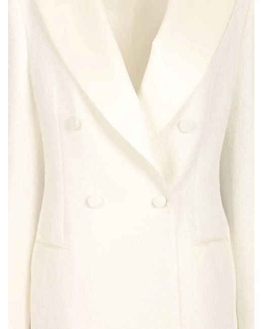Tagliatore White K-Elenia Double-Breasted Blazer