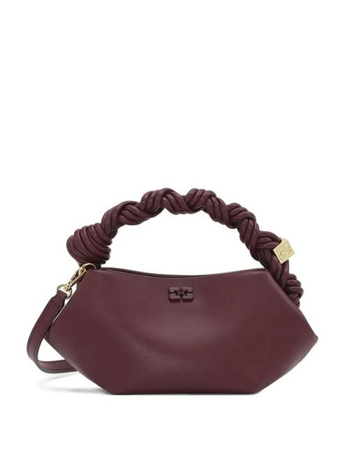 Ganni Purple Mini Bou Tote Bag