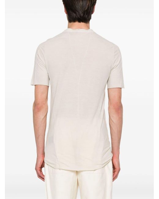 Masnada White Distressed Cotton T-shirt for men