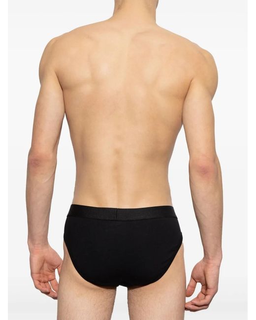 DSquared² Black Logo-Jacquard Briefs (Set Of Two) for men